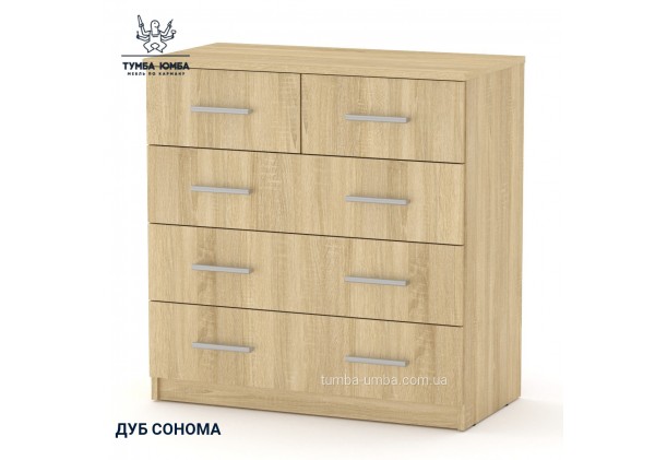Фото товару: Комод 2+3 з п'ятьма ящиками Компаніт, дуб сонома; ракурс №4