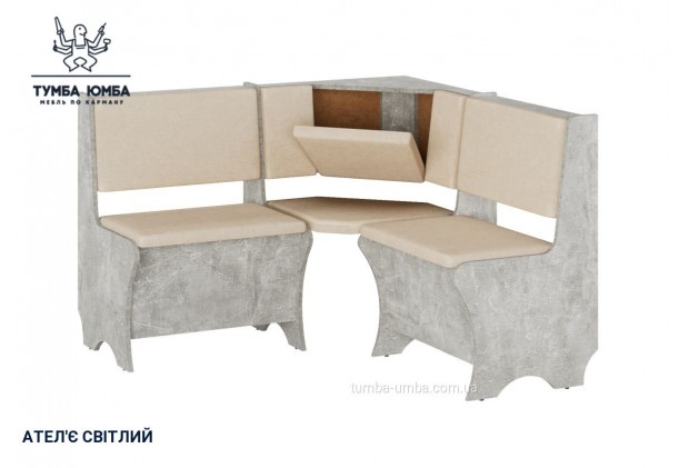 Фото товару «Кухонний куточок Еквадор» у кольорі ательє світлий, загальний вигляд - Компанит - Тумба-Юмба