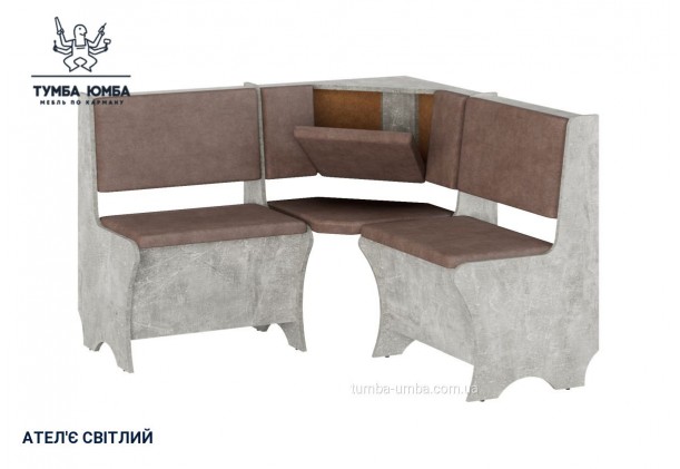 Фото товару «Кухонний куточок Еквадор» у кольорі ательє світлий, загальний вигляд - Компанит - Тумба-Юмба