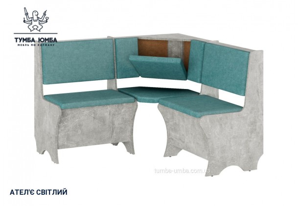 Фото товару «Кухонний куточок Еквадор» у кольорі ательє світлий, головний вигляд товару - Компанит - Тумба-Юмба