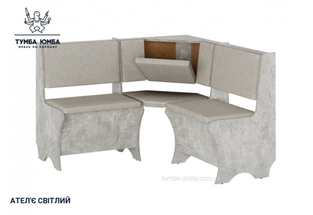 Фото товару «Кухонний куточок Еквадор» у кольорі ательє світлий, загальний вигляд - Компанит - Тумба-Юмба