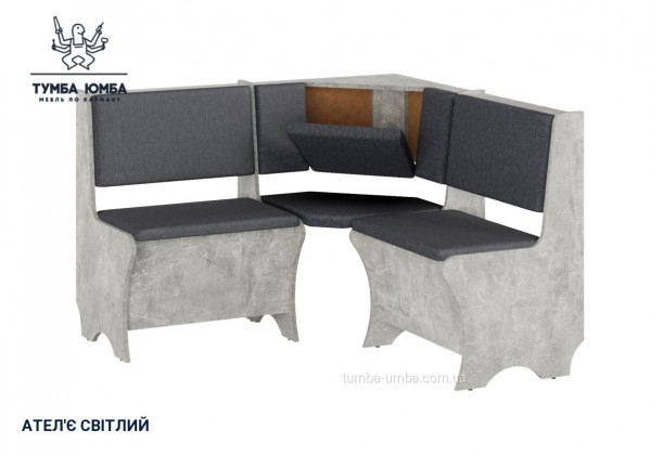 Фото товару «Кухонний куточок Еквадор» у кольорі ательє світлий, загальний вигляд - Компанит - Тумба-Юмба