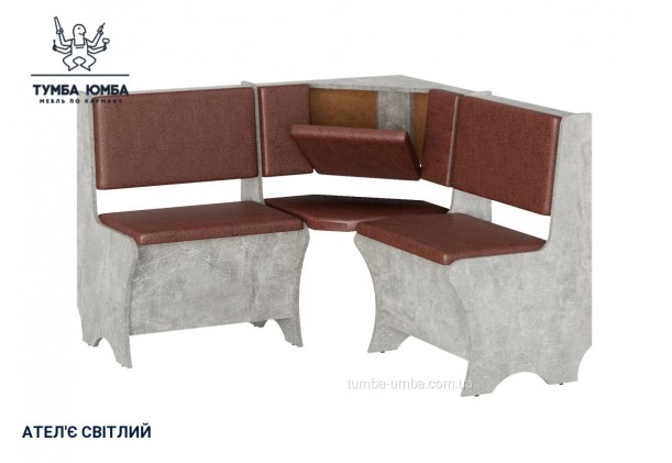 Фото товару «Кухонний куточок Еквадор» у кольорі ательє світлий, загальний вигляд - Компанит - Тумба-Юмба