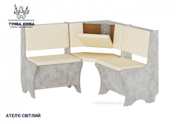 Фото товару «Кухонний куточок Еквадор» у кольорі ательє світлий, загальний вигляд - Компанит - Тумба-Юмба