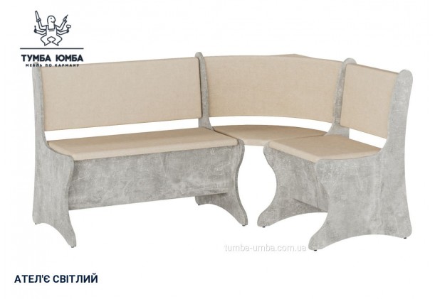 Фото товара «Кухонный уголок Италия» в цвете ателье светлый, общий вид - Компанит - Тумба-Юмба