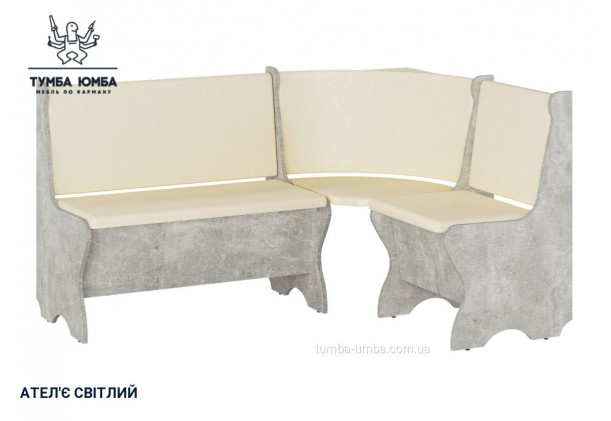 Фото товару «Кухонний куток Канада» у кольорі ательє світлий, загальний вигляд - Компанит - Тумба-Юмба