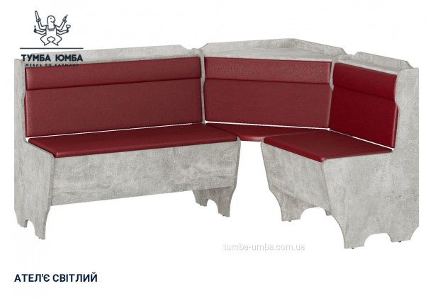 Фото товару «Кухонний куток Корсика» у кольорі ательє світлий, загальний вигляд - Компанит - Тумба-Юмба