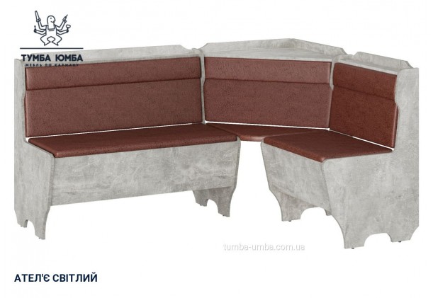 Фото товару «Кухонний куток Корсика» у кольорі ательє світлий, загальний вигляд - Компанит - Тумба-Юмба