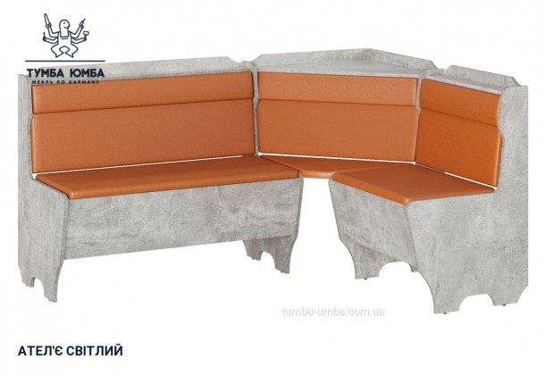 Фото товару «Кухонний куток Корсика» у кольорі ательє світлий, загальний вигляд - Компанит - Тумба-Юмба