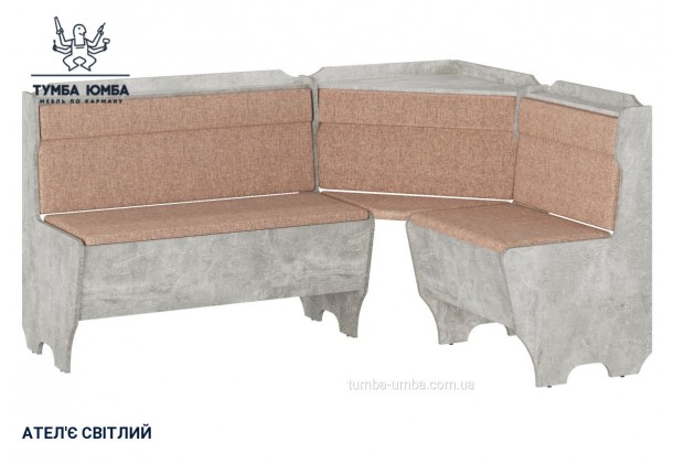 Фото товару «Кухонний куток Корсика» у кольорі ательє світлий, загальний вигляд - Компанит - Тумба-Юмба