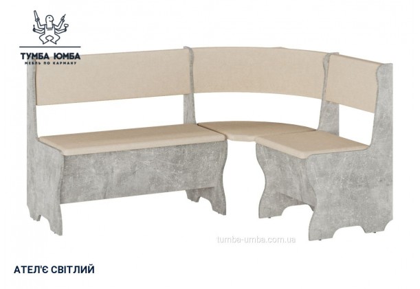Фото товару «Кухонний куток Мальта» у кольорі ательє світлий, загальний вигляд - Компанит - Тумба-Юмба