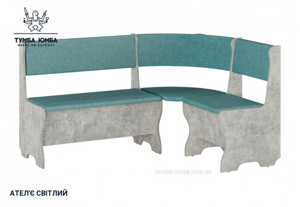 Фото товару «Кухонний куток Мальта» у кольорі ательє світлий, загальний вигляд - Компанит - Тумба-Юмба