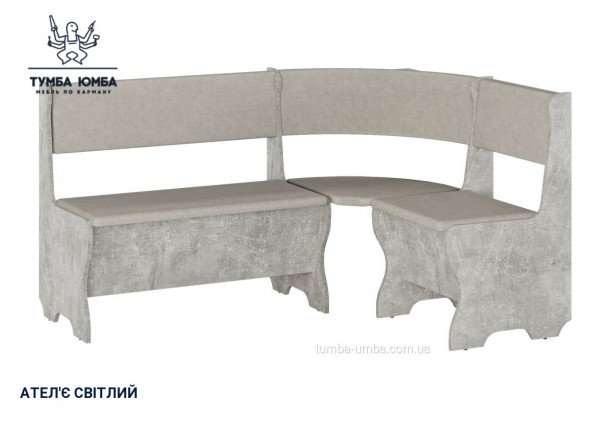 Фото товару «Кухонний куток Мальта» у кольорі ательє світлий, загальний вигляд - Компанит - Тумба-Юмба
