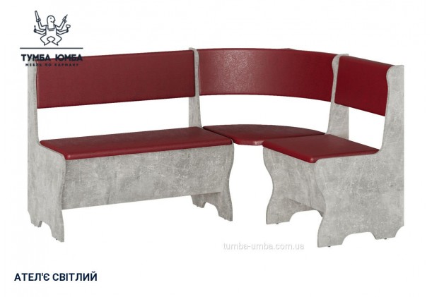 Фото товару «Кухонний куток Мальта» у кольорі ательє світлий, загальний вигляд - Компанит - Тумба-Юмба