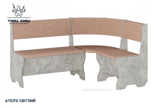 Фото товару «Кухонний куток Мальта» у кольорі ательє світлий, загальний вигляд - Компанит - Тумба-Юмба
