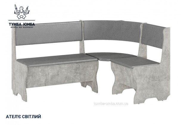 Фото товару «Кухонний куток Мальта» у кольорі ательє світлий, загальний вигляд - Компанит - Тумба-Юмба
