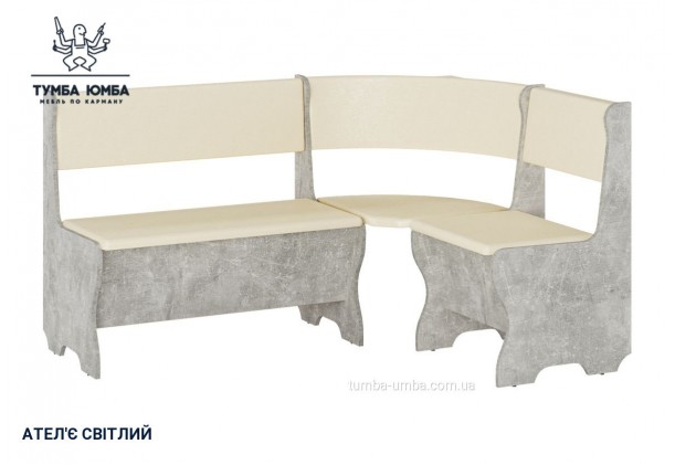 Фото товару «Кухонний куток Мальта» у кольорі ательє світлий, загальний вигляд - Компанит - Тумба-Юмба