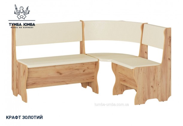Фото товару «Кухонний куток Мальта» у кольорі дуб крафт золотий, загальний вигляд - Компанит - Тумба-Юмба