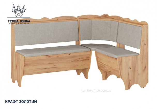 Фото товару «Кухонний куток Родос» у кольорі дуб крафт золотий, загальний вигляд - Компанит - Тумба-Юмба