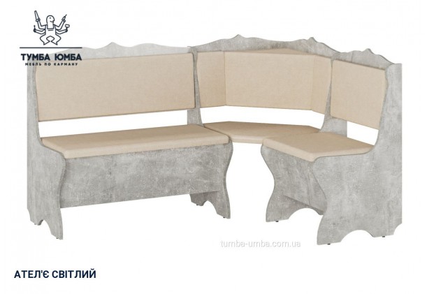 Фото товару «Кухонний куток Сирія» у кольорі ательє світлий, загальний вигляд - Компанит - Тумба-Юмба