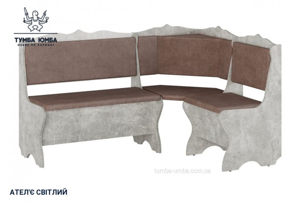 Фото товару «Кухонний куток Сирія» у кольорі ательє світлий, загальний вигляд - Компанит - Тумба-Юмба