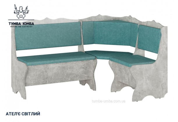 Фото товару «Кухонний куток Сирія» у кольорі ательє світлий, загальний вигляд - Компанит - Тумба-Юмба