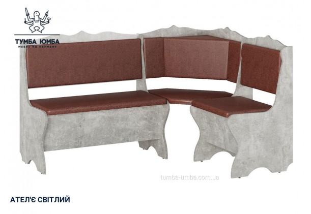 Фото товару «Кухонний куток Сирія» у кольорі ательє світлий, загальний вигляд - Компанит - Тумба-Юмба