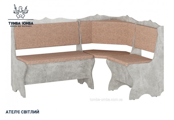 Фото товару «Кухонний куток Сирія» у кольорі ательє світлий, загальний вигляд - Компанит - Тумба-Юмба