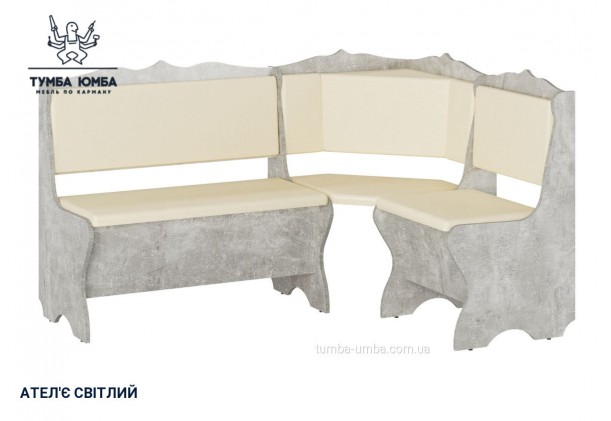 Фото товару «Кухонний куток Сирія» у кольорі ательє світлий, загальний вигляд - Компанит - Тумба-Юмба