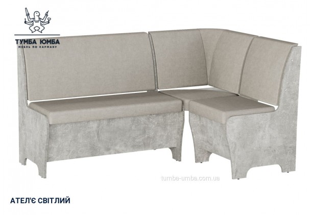 Фото товару «Кухонний куточок Туніс» у кольорі ательє світлий, загальний вигляд - Компанит - Тумба-Юмба