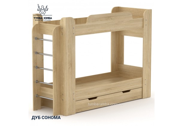 Фото товару: Двох'ярусне ліжко Твікс Компаніт, дуб сонома; ракурс №4