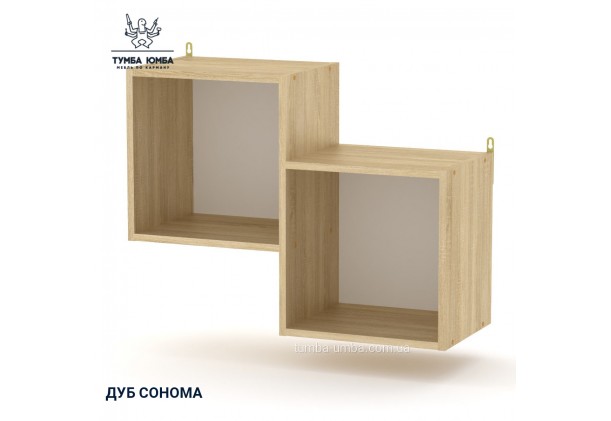 Фото товару «Навісна полиця П-2» у кольорі дуб сонома, загальний вигляд - Компанит - Тумба-Юмба