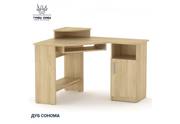 Фото товара «Компьютерный стол СУ-1» в цвете дуб сонома, общий вид - Компанит - Тумба-Юмба