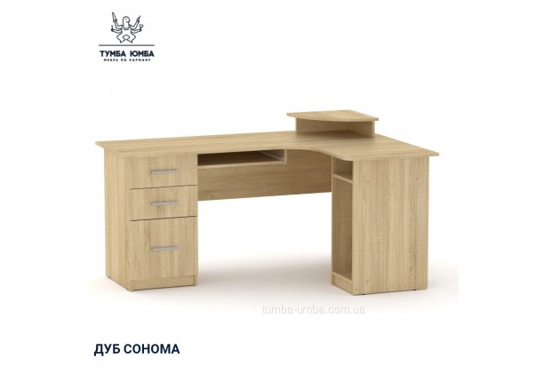 Фото товара «Компьютерный стол СУ-3» в цвете дуб сонома, общий вид - Компанит - Тумба-Юмба