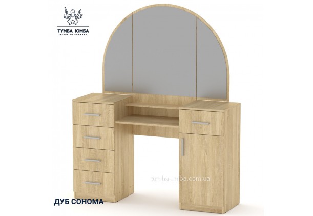 Фото товару «Трюмо-5» у кольорі дуб сонома, загальний вигляд - Компанит - Тумба-Юмба