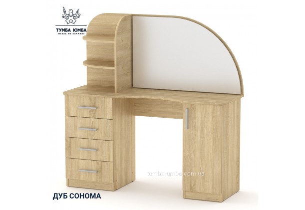 Фото товару «Трюмо-6» у кольорі дуб сонома, загальний вигляд - Компанит - Тумба-Юмба