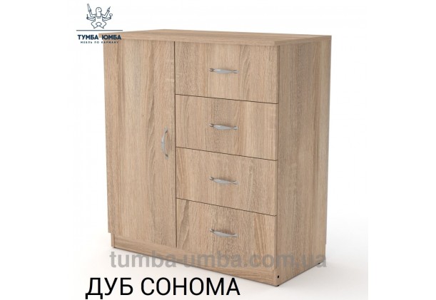 Фото недорогой современный комод 4+1А ДСП Алекс цвет дуб сонома в интернет-магазине TUMBA-UMBA™ Украина