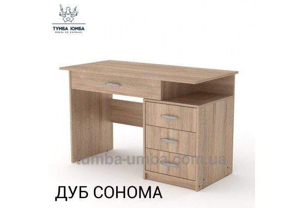 Фото готовый прямой стандартный стол Студент-2 Алекс в офис, для ребенка, для дома или для учителя в цвете дуб сонома дешево от производителя с доставкой по всей Украине