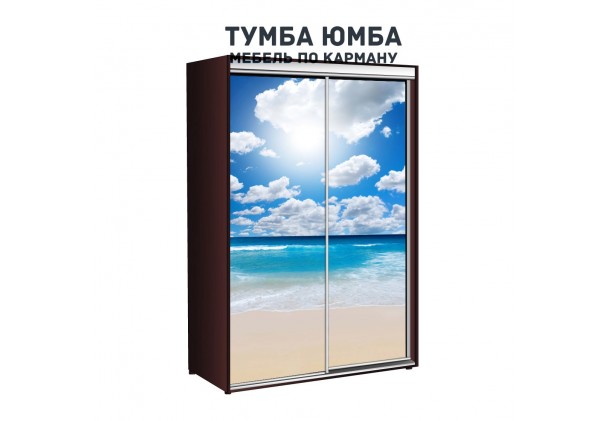 фото недорогой красивый и современный шкаф-купе 1200/600/2100 с раздвижными дверьми c фотопечатью из ЛДСП от производителя в интернет-магазине TUMBA-UMBA™ Украина