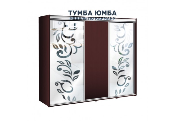 фото недорогой красивый и современный шкаф-купе 2400/600/2400 с зеркальными раздвижными дверьми из ЛДСП от производителя в интернет-магазине TUMBA-UMBA™ Украина