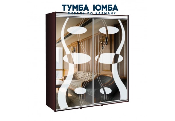 фото недорогой красивый и современный шкаф-купе 1900/450/2200 с раздвижными дверьми фотопечатью из ЛДСП от производителя в интернет-магазине TUMBA-UMBA™ Украина
