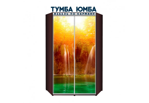 фото недорогой красивый и современный шкаф-купе 1400/1400/2200 с раздвижными дверьми с фотопечатью рисунком из ЛДСП от производителя в интернет-магазине TUMBA-UMBA™ Украина