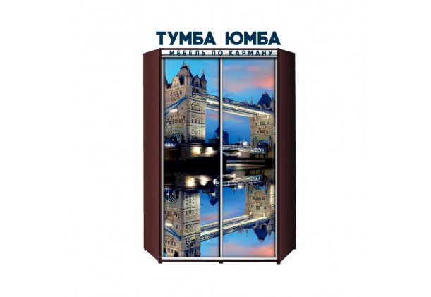 фото недорогой красивый и современный шкаф-купе 1200/1200/2400 с раздвижными дверьми с фотопечатью из ЛДСП от производителя в интернет-магазине TUMBA-UMBA™ Украина