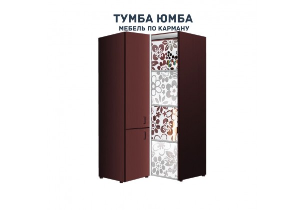 фото недорогой красивый угловой шкаф-купе с пеналом-1 900х2400 c пескоструйным рисунком, низкая цена от производителя в интернет-магазине TUMBA-UMBA™ Украина