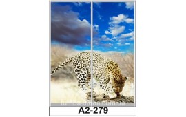 Фотопечать А2-279 для шкафа-купе на две двери. Леопард