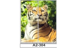 Фотопечать А2-304 для шкафа-купе на две двери. Тигр