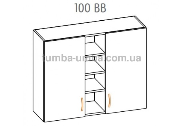 Фото-схема тумбы Оля-МС Верх витрина 100 Мебель-Сервис дешево от производителя с доставкой по всей Украине