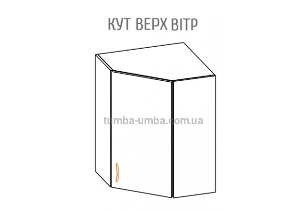 Фото-схема тумбы Оля-МС Угол Верх витрина Мебель-Сервис дешево от производителя с доставкой по всей Украине