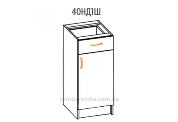 Фото-схема тумбы Алина "Низ 40НД1Ш" Мебель-Сервис дешево от производителя с доставкой по всей Украине