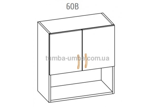 Фото-схема тумбы Алина "Верх 60В" Мебель-Сервис дешево от производителя с доставкой по всей Украине